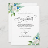 白得結婚したフローラ結婚した結婚の 案内状 (正面/裏面)