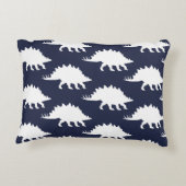 白恐竜ステゴサウルスのシルエット アクセントクッション (裏面)