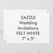 白感じ110ポンド7x5インチスケーラブル結婚式招待状 招待状 (正面/裏面)