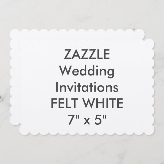 白感じ110ポンド7x5インチスケーラブル結婚式招待状 招待状 (正面/裏面)