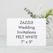 白感じ110ポンド7x5インチスケーラブル結婚式招待状 招待状 (スタンド正面)