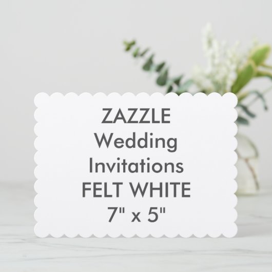 白感じ110ポンド7x5インチスケーラブル結婚式招待状 招待状 (スタンド正面)