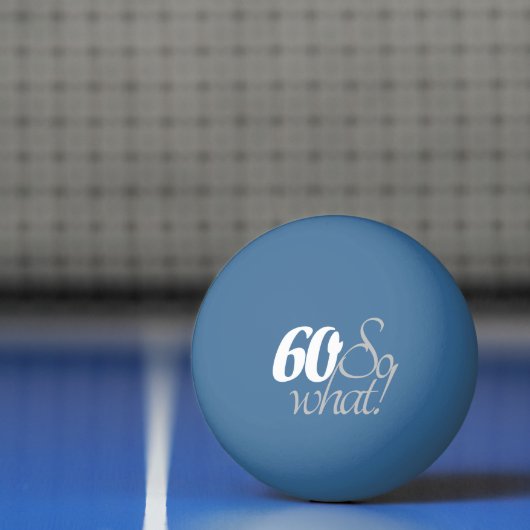 白感動的おもしろいタイポグラフィ60誕生日 卓球ボール (ネット)