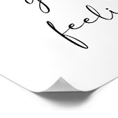 白感動的の高揚性陽性引用文 ポスター (角)