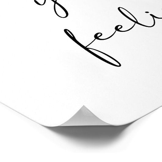 白感動的の高揚性陽性引用文 ポスター (角)