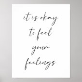 白感動的の高揚性陽性引用文 ポスター (正面)