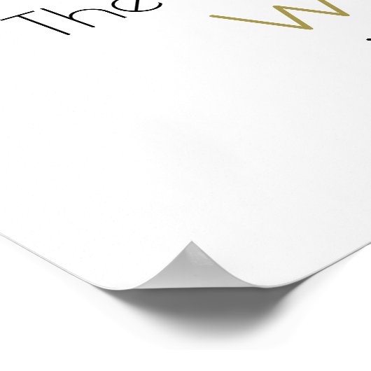 白感動的仏の知恵引用文 ポスター (角)