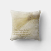 白感動的孔雀枕 クッション (正面)