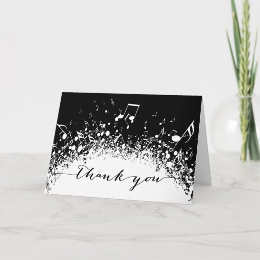 白感謝していと黒の爆発音 サンキューカード (正面)