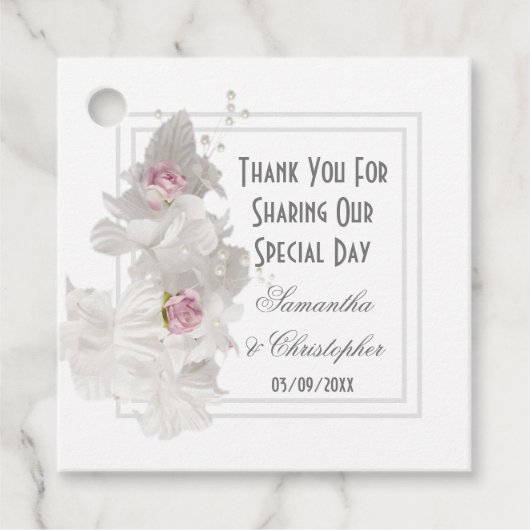 白感謝していフローラ結婚よ フェイバータグ (正面)