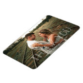 白感謝していミニマルタイポグラフィカップルの写真 マグネット