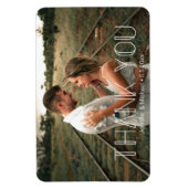 白感謝していミニマルタイポグラフィカップルの写真 マグネット