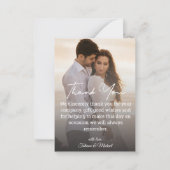 白感謝してい字の消え結婚た写真 ノートカード (正面)