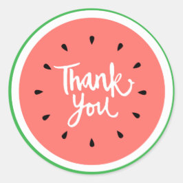 白感謝してい手打ちスイカ ラウンドシール