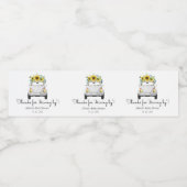 白感謝してい車のひまわり好きドライブ ペットボトルラベル (シングルラベル)