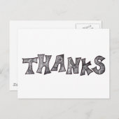 白感謝してい黒のポストカード ポストカード (正面/裏面)