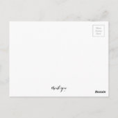 白感謝してい黒 ポストカード (裏面)