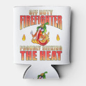 白手描きチリ親指アップキャラクター 缶クーラー (正面)