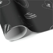 白手描きハートバレンタイン ラッピングペーパー (ロールコーナー)