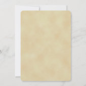 白手描きペイズリー、素朴ブライダルシャワー 招待状 (裏面)