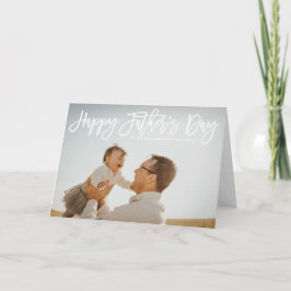 白手文字スクリプトHappy Father's Day Card カード