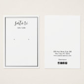 白手書き署名の縁どイヤリング表示 (正面&裏面)