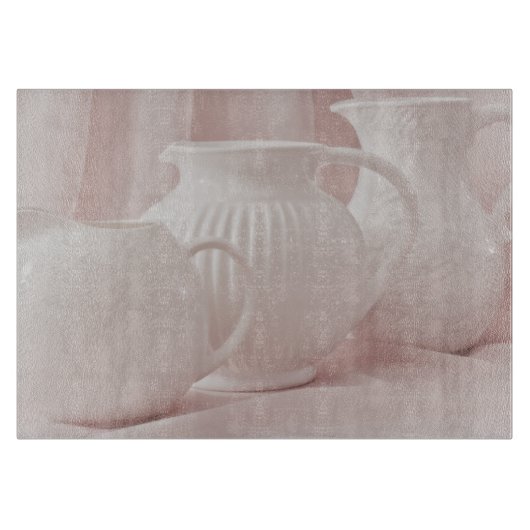 白投手3人の裁断板 カッティングボード (正面)