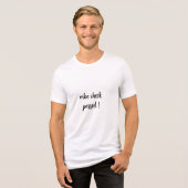 白抜きのビービーチェック トライブレンドTシャツ (正面全面)