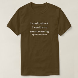 白抜きテキストで面白いゲームフレーズを攻撃できちゃう Tシャツ