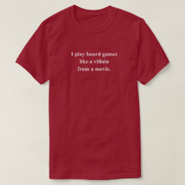 白抜きテキストの悪役のような面白いゲーミングフレーズ Tシャツ