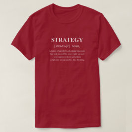 白抜きテキストの面白い戦略の定義 ゲーム Tシャツ