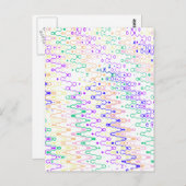 白抽象芸術ジグザグ葉書 ポストカード (正面/裏面)