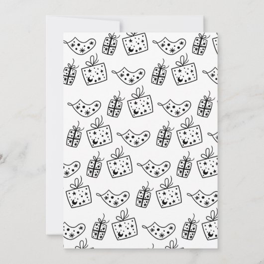 白描象ギフト交換クリスマスパーティー 招待状 (裏面)