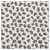 白数々の色かわいいヒョウ ファブリック (見本)