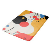 白数々の色でない背景のドット バスマット (アングル)