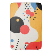 白数々の色でない背景のドット バスマット (正面縦)