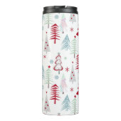 白数々の色のクリスマスツリー タンブラー (裏面)