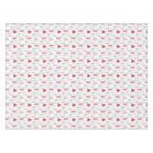 白数々の色のクリスマスツリー テーブルクロス (正面(横))