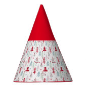 白数々の色のクリスマスツリー パーティーハット (右)