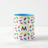 白数々の色の熊と書 マグカップ (中央)