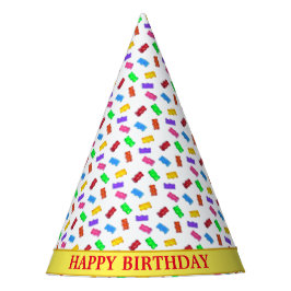 白数々の色の熊 パーティーハット