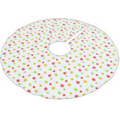 白数々の色の紙吹雪 ブラッシュドポリエステルツリースカート (アングル)