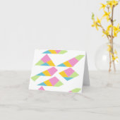 白数々の色抽象芸術 カード (黄色い花)