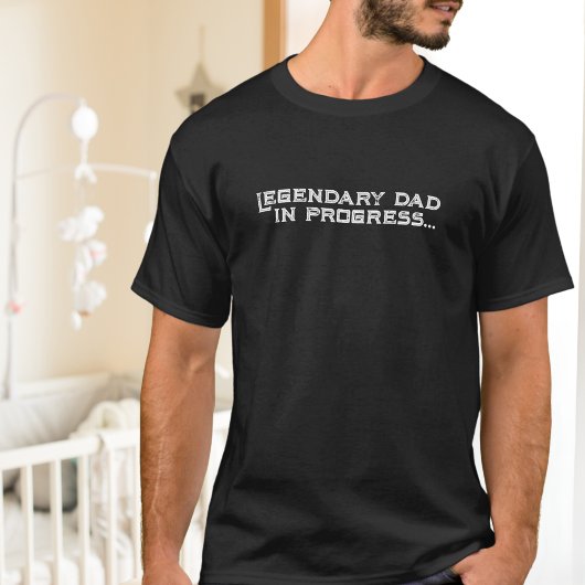白文字で伝説のパパ見習い Tシャツ