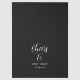 白文字のカスタム黒色結婚式ティッシュペーパー 薄葉紙