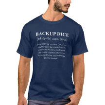白文字のバックアップダイスの面白い定義