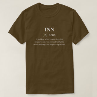 白文字の面白いRPGゲームの定義 Tシャツ