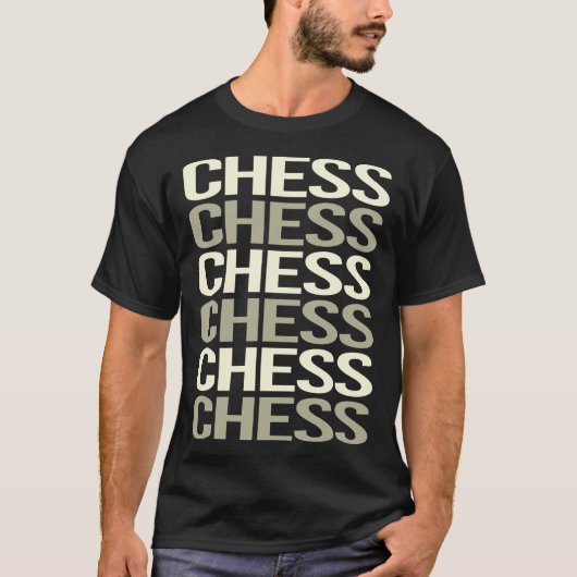 白文字チェス Tシャツ (正面)