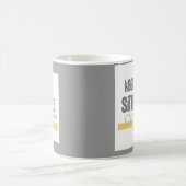 白文字デザイン保白のシンプルマグ コーヒーマグカップ (中央)