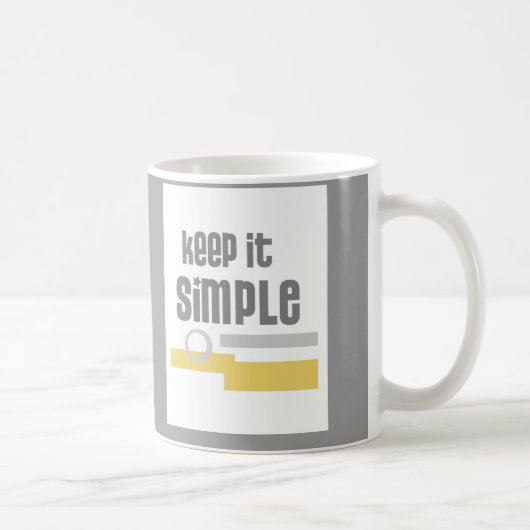 白文字デザイン保白のシンプルマグ コーヒーマグカップ (右)